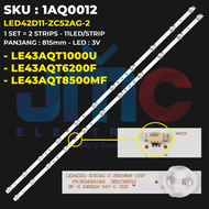 Backlight TV AQUA 43 Inch LE43AQT6200F LE43AQT8500MF LE43AQT1000U 43AQT6200 43AQT8500 43AQT1000