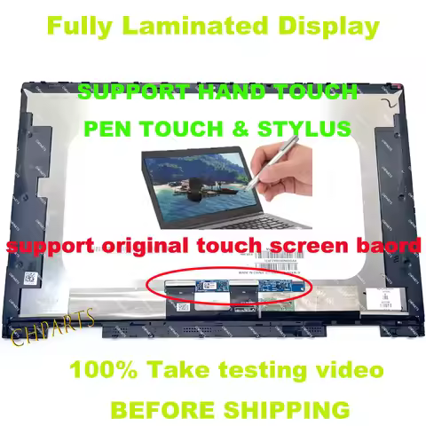 For HP Pavilion X360 14 Series 14-DY 14-DH 14-DW 14-CD 14-BA 14-FA Laptop Touch Screen LCD Display A