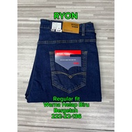 Seluar Jeans RYON Regular fit GL222-22-136 Warna Gelap Biru ada getah 👍