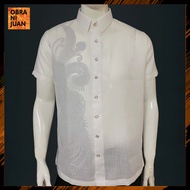 Obra ni Juan Inno Fit (Regular Fit) Polo Barong with Print - Off- White (#2773)