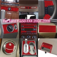 Car Interior Decoration Protection Red Carbon Fiber Sticker For Ford F-150 FX4 2004-2008 Car Styling