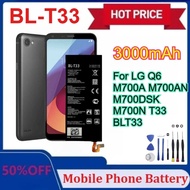 Upgraded BL-T33 3000mAh Replacement Battery for LG Q6 M700A M700AN M700DSK M700N T33 BLT33 Mobile Ph