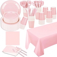71pcs/96pcs/169pcs/113pcs/141pcs/211pcs Party Supplies Set, Paper Plates & Tableware, Tablecloth, Cu