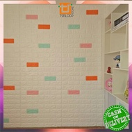 OFM-C206 Wallpaper Dinding Foam 3D Kecil Motif Batu Bata / Walpaper Stiker Dinding Dekorasi Kamar