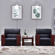 Sofa Customer Reception Set Sofa Business Coffee Table Genuine Leather Combination Negotiation Offic