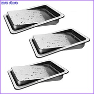 wsustore--3X Stainless Steel Garbage Flap Lid Trash Bin Cover Flush Built-In Balance Swing Flap Garb