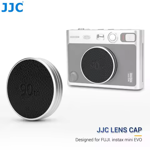 JJC Lens Cap for Fujifilm Instax Mini Evo Lens Cover Anti-Scratches Aluminum Mini Evo Lens Cap Fuji 