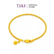 IH6 TAKA Jewellery 916 Gold Rope Anklet