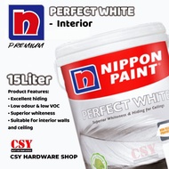 NIPPON PAINT Perfect White 15 Liter / Cat Siling Kapur