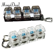 MagiDeal Keyboard Fidget Clicker Toy Keychain Decompression Button Finger Clicker Toy
