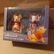 全新罕有 2009 100% Bearbrick Winnie the Pooh & Piglet 迪士尼 Disney BE@RBRICK medicom