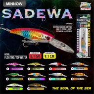 LURE MINNOW Riptide SADEWA Minnow FLOATING Lure 9.1 CM 8.1 GRAM Minnow Lure Soft Lure