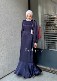 BigSize Dress Gamis GILSHA SATIN Dress Gamis Tunik Hijab Irise Wanita korea A Line Pantai Midi Casua