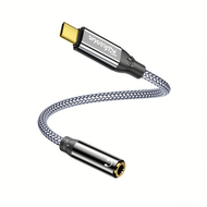 Type C to 3.5mm Female Headphone Jack Adapter, USB C to Aux Audio Dongle Cable Cord Compatible with 