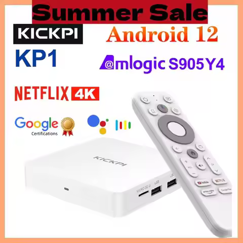 Google Netflix TV Box Amlogic S905Y4 Media Player 4K KICKPI KP1 Android 12 Set Top Box Android 12.0 