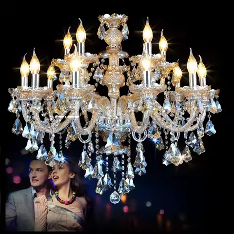 Modern Crystal Led Chandelier Cognic/TR GOLD/Silver K9 Large 6/8/10/15/18 Arm Living Room Lustres De