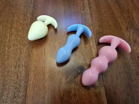Silicone Butt Plugs,Anal Training, Beginners Plugs,Pastel Colours, Small,Medium & Large,BDSM Medical