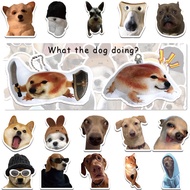 Cat Meme Cute Cheems Dog with Sound Plush Keychain Pendant Funny Dog Decor Stickers