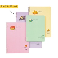 XO Dash Caro Dot Line soft plastic spring notebook KLONG A5 B5 120 pages 100/76 KL508,510,512,514 - 