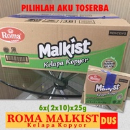 Biskuit Roma Malkist KELAPA KOPYOR Renceng 25 Gr - ( 1 KARDUS ISI 12 RENCENG )
