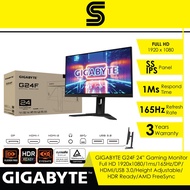 Gigabyte G24F 24” Gaming Monitor - FHD 1920x1080/1Ms/IPS/165Hz/HDMI/DP/USB 3.0/ HDR Ready/Height Adj