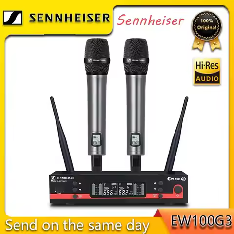 Sennheiser EW100G3 Professional Dual Wireless Microphone Stage Performance 2 Channels 600-699MHz UHF