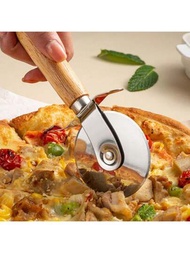 經典披薩刀，配有銳利刀片，適用於切割披薩餅皮等。披薩切片器，廚房用品，內置手指保護件可保護手指安全舒適握把。可放入洗碗機清洗
