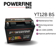 YT12B-BS BT12B POWERFINE BATTERY YAMAHA FZ6 XJ6 VMAX / KAWASAKI ZX1000 ZX10R / DUCATI MONSTER 696 RC