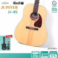 Kazuki Jupiter® JJ45 Acoustic Guitar กีตาร์โปร่ง Jupiter JJ45 กีต้าร์ ไม้แท้ top solid