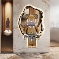 Wall painting with led lights, Bearbrick painting