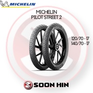 TAYAR MICHELIN PILOT STREET 2 TIRE 120/70-17 140/70-17 (READY STOCK) 2025