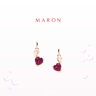 MARON - Happy Dream Heart Charm with Rhodolite Garnet ชุบ Rose Gold ชาร์มพลอยโรโดไลท์การ์เน็ต นิยามค