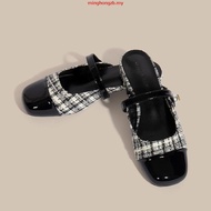 [Ready Stock] 2023 New Style CNK Small Fragrance Baotou Lazy Shoes Flat Bottom Versatile Color Match