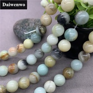 Smooth and Frosted Amazonite Beads Stone Round 4-12mm Gemstone Loose Spacer DIY Jewelry Bracelet