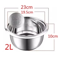 Rice Cooke Inner pot Replacement Accessories 2L High Quality 304 stainless steel rice cooker inner c