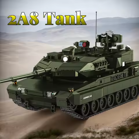 2306Pcs Leopard 2A8 Tank Building Set, DIY Detailed Model Kit, Desktop Decor Ornament Christmas Gift