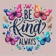1pc/2pcs/3pcs "Always Be Kind" Heat Transfer Stickers - Colorful Butterfly & Star Design Plastic Iro