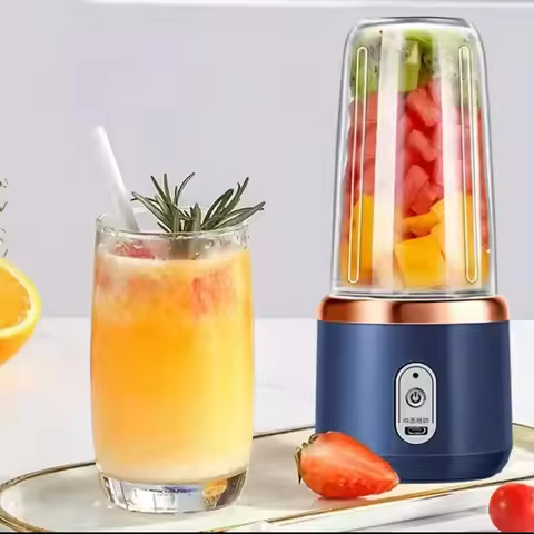 Portable Rechargeable Blender & Juicer Cup 380ml, Personal Smoothie Maker & Ice Crusher for Juice, T