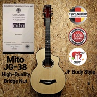 Mito MG-38 / JG-38 / D-38 / PF-38 38" Inch AC Acoustic Guitar Folk Guitar  # Akustik Kapok Gitar Capo Tuner Stratocaster
