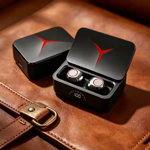 Wireless Earphones with Charging Box Headphone 9D Stereo Sports Earbuds Headsets with Microphone Blu