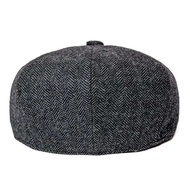 JANGOUL Newsboy Men's Fashion News Hat Wool Blend Flat 8 Panes Driving Front Button