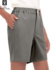 Little Donkey Andy 8นิ้ว Inseam Golf Shorts For Women Quick Dry Lightweight Shorts For Hiking Travel