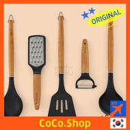 HAPPYCALL Forest Wooden Cookware 5p combo spatula ladle turner