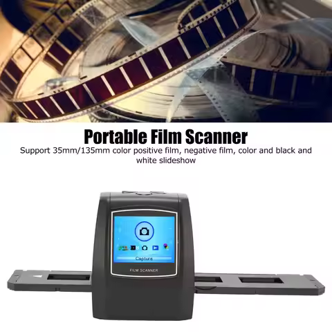 Film Scanner Small Portable Multifunction 2.4in LCD Screen Film Scanner for 35mm 135mm Slide Film Ne