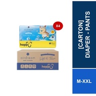[CARTON] Hoppi AirDream Baby Diaper Pants M44/L38/XL32/XXL28 (4 Packs) 2mm Ultracore Technology