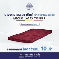 Lotus ที่นอนยางพารา หนา 3 นิ้ว รุ่น Garnet ~Latex Made In Belgium 5feet ขนาด 5 ฟุต