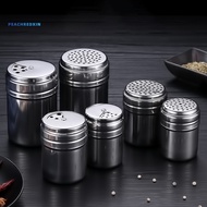 PEH-Spice Jar Portable Space Saving Stainless Steel Salt Sugar Seasoning Bottle Spice Jar