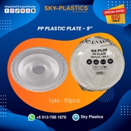 Disposable PP Plastic Plate 9inch | 50pcs± BENXON PL09