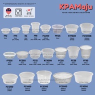 [Bundle Pack] Round PP Container (2oz/4oz/6oz/8oz/10oz/12oz/16oz/20oz/25oz/30oz/750ml/1000ml/2300ml/