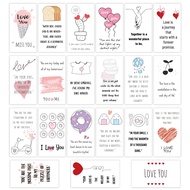 [Coisíní] 21pcs Lunchbox Cards Inspirational Love Greeting Cards Anniversary Lunchboxes Couples Fun 